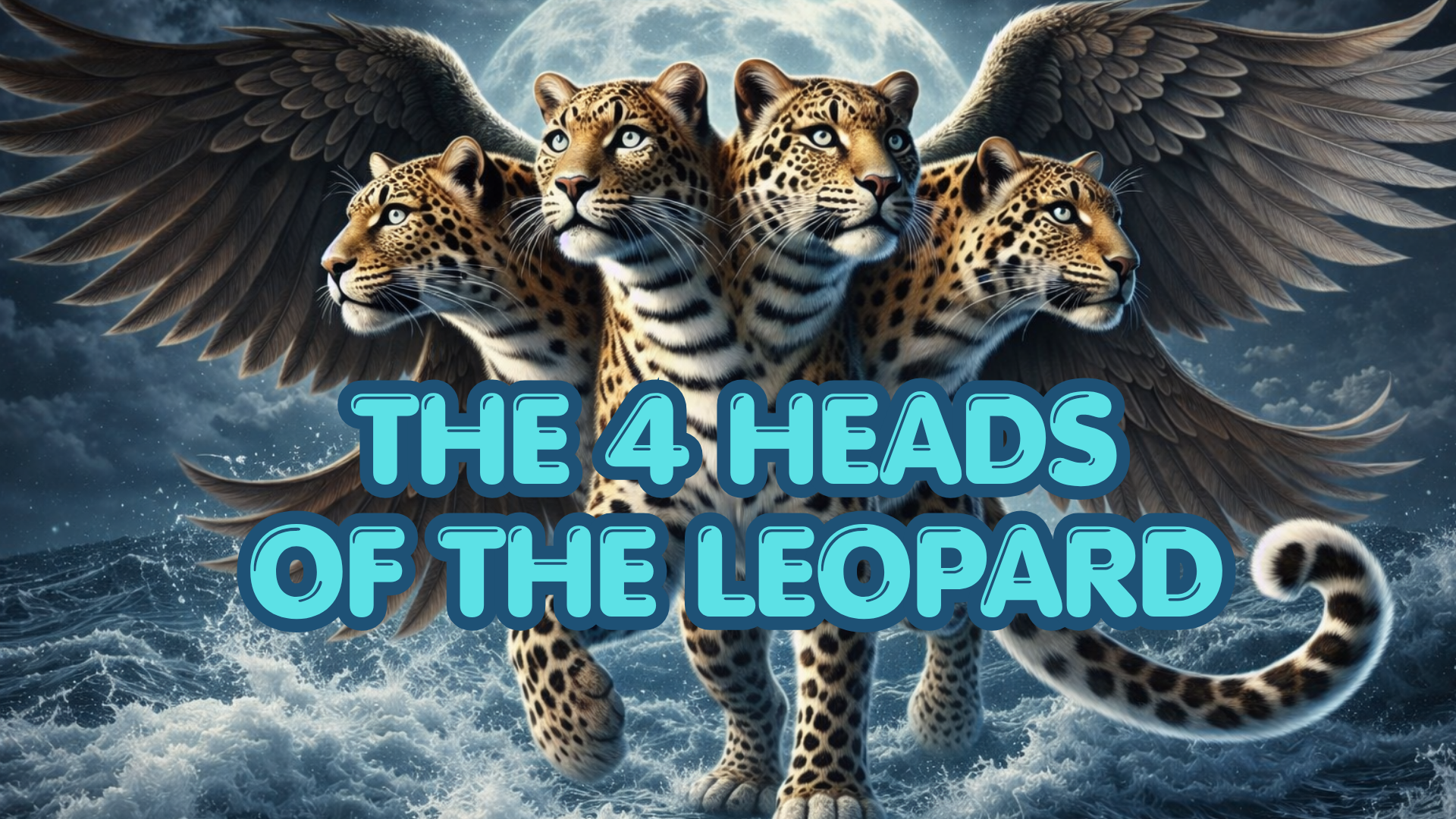 What do the four heads of leopard represent?
